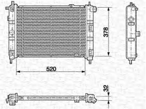MAGNETI MARELLI 350213583000 radiatorius, variklio aušinimas 
 Aušinimo sistema -> Radiatorius/alyvos aušintuvas -> Radiatorius/dalys
1300050, 1300124, 3096387, 1300050