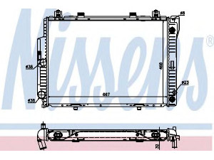 NISSENS 62713A radiatorius, variklio aušinimas 
 Aušinimo sistema -> Radiatorius/alyvos aušintuvas -> Radiatorius/dalys
140 500 03 03, 140 500 04 03, A1405000303