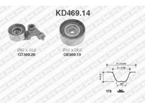 SNR KD469.14 paskirstymo diržo komplektas 
 Techninės priežiūros dalys -> Papildomas remontas
13503-27010, 13505-27010