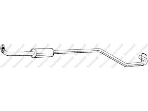 BOSAL 291-581 vidurinis duslintuvas 
 Išmetimo sistema -> Duslintuvas
9601.2918