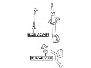 ASVA 0123-ACV4F šarnyro stabilizatorius 
 Ašies montavimas/vairavimo mechanizmas/ratai -> Stabilizatorius/fiksatoriai -> Savaime išsilyginanti atrama
48820-33040