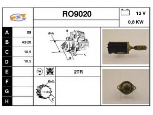 SNRA RO9020 starteris 
 Elektros įranga -> Starterio sistema -> Starteris
ADU4417
