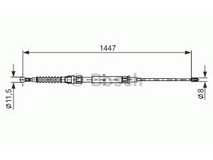 BOSCH 1 987 477 958 trosas, stovėjimo stabdys 
 Stabdžių sistema -> Valdymo svirtys/trosai
1K0 609 721 AA, 1K0 609 721 BB