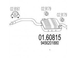 MTS 01.60815 galinis duslintuvas 
 Išmetimo sistema -> Duslintuvas
9456201880