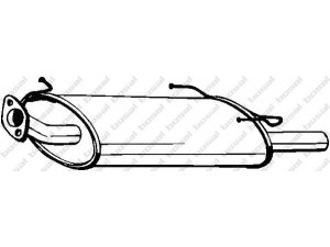 BOSAL 145-703 galinis duslintuvas 
 Išmetimo sistema -> Duslintuvas
20100-38U15