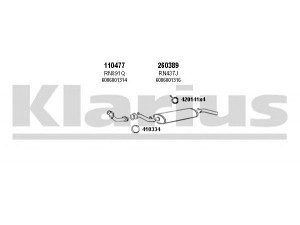 KLARIUS 720434E išmetimo sistema 
 Išmetimo sistema -> Išmetimo sistema, visa