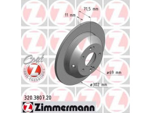 ZIMMERMANN 320.3807.20 stabdžių diskas 
 Stabdžių sistema -> Diskinis stabdys -> Stabdžių diskas
58411-2P000