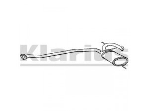 KLARIUS RN476C vidurinis duslintuvas 
 Išmetimo sistema -> Duslintuvas
7700787550, 7700819881, 7700824368