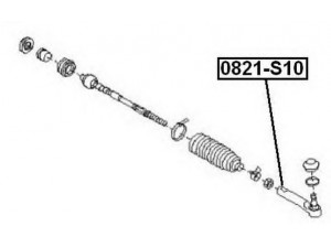 ASVA 0821-S10 skersinės vairo trauklės galas 
 Vairavimas -> Vairo mechanizmo sujungimai
34141-AA042, 34161-SA000