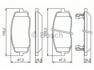 BOSCH 0 986 494 491 stabdžių trinkelių rinkinys, diskinis stabdys 
 Techninės priežiūros dalys -> Papildomas remontas
581010XA00, 581011JA60