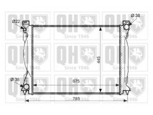 QUINTON HAZELL QER2532 radiatorius, variklio aušinimas 
 Aušinimo sistema -> Radiatorius/alyvos aušintuvas -> Radiatorius/dalys
4F0 121 251N