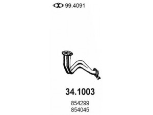 ASSO 34.1003 išleidimo kolektorius 
 Išmetimo sistema -> Išmetimo vamzdžiai
854045, 854299, 90122518, 90399008