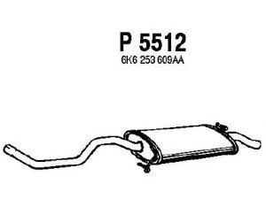 FENNO P5512 galinis duslintuvas 
 Išmetimo sistema -> Duslintuvas
6K6253609, 6K6253609AA