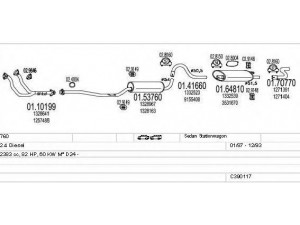 MTS C390117002261 išmetimo sistema 
 Išmetimo sistema -> Išmetimo sistema, visa