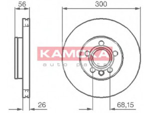 KAMOKA 1033118 stabdžių diskas 
 Dviratė transporto priemonės -> Stabdžių sistema -> Stabdžių diskai / priedai
7D0 615301B, 7M3 615 301A