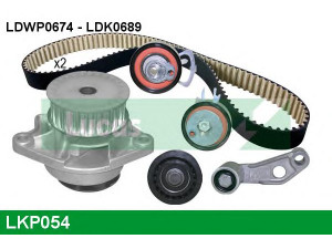 LUCAS ENGINE DRIVE LKP054 vandens siurblio ir paskirstymo diržo komplektas 
 Aušinimo sistema -> Vandens siurblys/tarpiklis -> Vandens siurblys