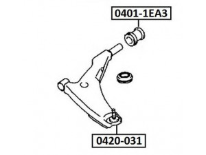 ASVA 0401-1EA3 valdymo svirties/išilginių svirčių įvorė 
 Ašies montavimas/vairavimo mechanizmas/ratai -> Valdymo svirtis/pasukamosios svirties sujungimas -> Montavimas/sutvirtinimas
MR455736