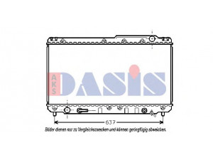 AKS DASIS 211910N radiatorius, variklio aušinimas 
 Aušinimo sistema -> Radiatorius/alyvos aušintuvas -> Radiatorius/dalys
1640020050, 1640020060