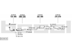 BOSAL 032.900.00 išmetimo sistema 
 Išmetimo sistema -> Išmetimo sistema, visa