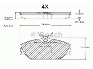 BOSCH F 03A 150 015 stabdžių trinkelių rinkinys, diskinis stabdys 
 Techninės priežiūros dalys -> Papildomas remontas
41 06 071 25R, 77 01 206 379, 77 01 209 380