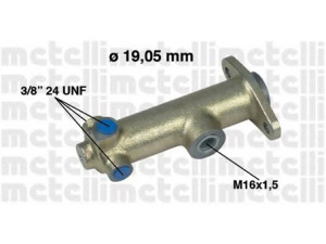 METELLI 05-0035 pagrindinis cilindras, stabdžiai 
 Stabdžių sistema -> Pagrindinis stabdžių cilindras
77 01 007 119, 77 01 348 483, 77 01 365 340