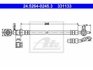 ATE 24.5264-0245.3 stabdžių žarnelė 
 Stabdžių sistema -> Stabdžių žarnelės
90947-02A37