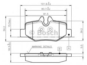 BOSCH 0 986 TB2 883 stabdžių trinkelių rinkinys, diskinis stabdys 
 Techninės priežiūros dalys -> Papildomas remontas
000 421 62 10, 001 421 10 10, 003 420 81 20