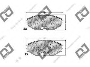 DJ PARTS BP1161 stabdžių trinkelių rinkinys, diskinis stabdys 
 Techninės priežiūros dalys -> Papildomas remontas
41060-0P690, 41060-0P691, 41060-0P692