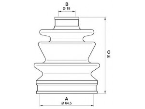 OPEN PARTS SJK7032.00 gofruotoji membrana, kardaninis velenas 
 Ratų pavara -> Gofruotoji membrana
443887701