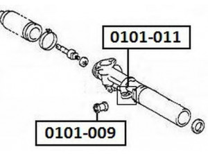 ASVA 0101-009 valdymo svirties/išilginių svirčių įvorė 
 Ašies montavimas/vairavimo mechanizmas/ratai -> Valdymo svirtis/pasukamosios svirties sujungimas -> Montavimas/sutvirtinimas
45522-35040, 44203-35030, 44203-35040