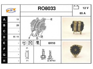 SNRA RO8033 kintamosios srovės generatorius