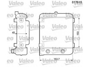 VALEO 817615 alyvos aušintuvas, variklio alyva 
 Aušinimo sistema -> Radiatorius/alyvos aušintuvas -> Alyvos aušintuvas
893117021
