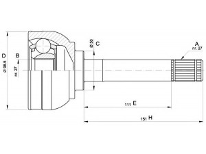 OPEN PARTS CVJ5563.10 jungčių komplektas, kardaninis velenas 
 Ratų pavara -> Sujungimai/komplektas
3910031G00, 3910078G00, 3910078G60