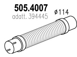 ASSO 505.4007 lanksti žarna, išmetimo sistema
394445
