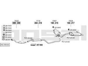 BOSAL 062.358.62 išmetimo sistema 
 Išmetimo sistema -> Išmetimo sistema, visa