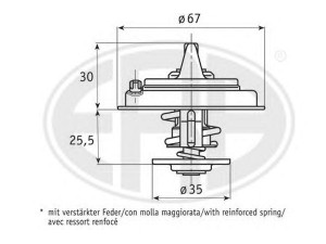 ERA 350229 termostatas, aušinimo skystis 
 Aušinimo sistema -> Termostatas/tarpiklis -> Thermostat
1 018 799, 1 032 249, 005 203 29 75