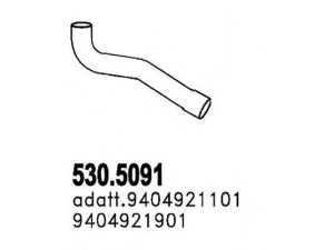 ASSO 530.5091 išleidimo kolektorius 
 Išmetimo sistema -> Išmetimo vamzdžiai
9404921101, 9404921901