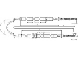 CABOR 10.5333 trosas, stovėjimo stabdys
6676124, 6785736