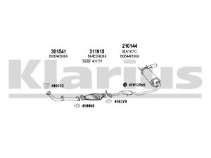 KLARIUS 570088E išmetimo sistema 
 Išmetimo sistema -> Išmetimo sistema, visa
