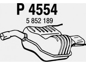 FENNO P4554 galinis duslintuvas 
 Išmetimo sistema -> Duslintuvas
5852189, 5852312