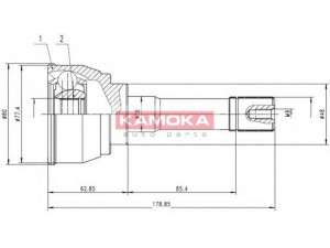 KAMOKA 7142 jungčių komplektas, kardaninis velenas 
 Ratų pavara -> Sujungimai/komplektas
4401060A20