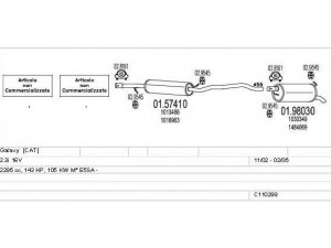 MTS C110299004044 išmetimo sistema 
 Išmetimo sistema -> Išmetimo sistema, visa