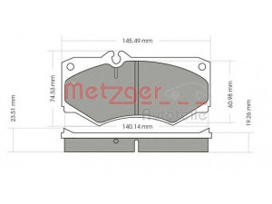 METZGER 1170351 stabdžių trinkelių rinkinys, diskinis stabdys 
 Techninės priežiūros dalys -> Papildomas remontas
000 586 8942, 001 420 1420, 001 586 7042