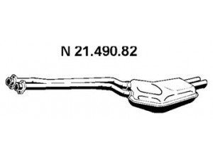 EBERSPÄCHER 21.490.82 galinis duslintuvas 
 Išmetimo sistema -> Duslintuvas
18 10 1 723 600, 18 10 1 737 095