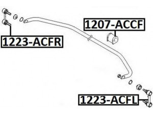 ASVA 1223-ACFL šarnyro stabilizatorius 
 Ašies montavimas/vairavimo mechanizmas/ratai -> Stabilizatorius/fiksatoriai -> Savaime išsilyginanti atrama
4056A016, 54830-17010, 54830-25010
