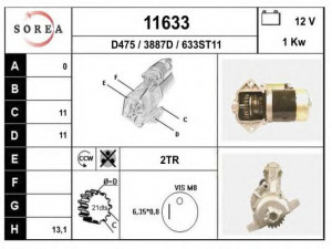 EAI 11633 starteris
M3T26685, 2330037A00, 2330037A01