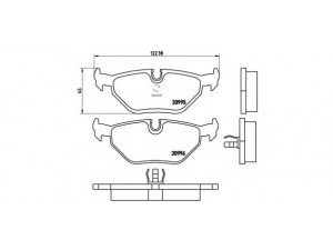 BREMBO P 06 011 stabdžių trinkelių rinkinys, diskinis stabdys 
 Techninės priežiūros dalys -> Papildomas remontas
34211157044, 34211157334, 34211157563