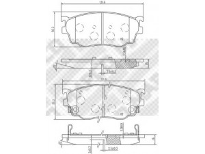 MAPCO 6743 stabdžių trinkelių rinkinys, diskinis stabdys 
 Techninės priežiūros dalys -> Papildomas remontas
CBY4-33-23Z, G1YN-33-28Z