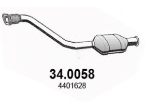 ASSO 34.0058 katalizatoriaus keitiklis 
 Išmetimo sistema -> Katalizatoriaus keitiklis
2001000QAJ, 4401628, 4401629, 8200193564