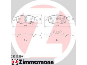 ZIMMERMANN 25323.180.1 stabdžių trinkelių rinkinys, diskinis stabdys 
 Techninės priežiūros dalys -> Papildomas remontas
7 736 592 7, 7 736 594 5, 7 736 621 2